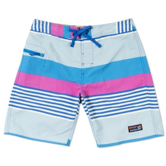 Patagonia 19" Stripe Wavefarer Boardshorts/Swim Trunks - Picture 1 of 8